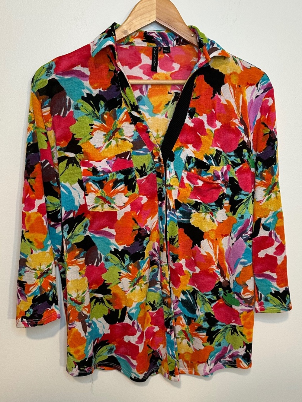 Venini Abstract Floral Print Blouse Large